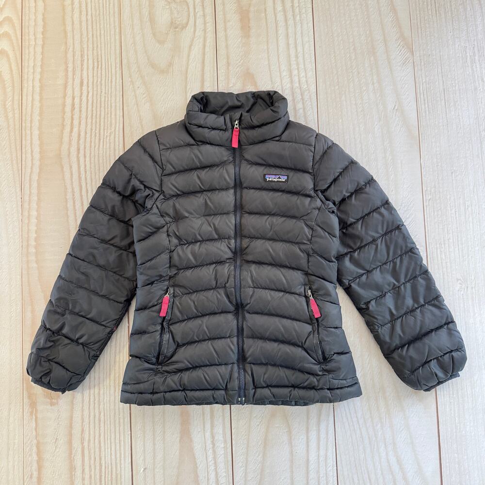 Patagonia Girls Duck Down Insulated Sweater Puffer Jacket  Size M 10 Navy